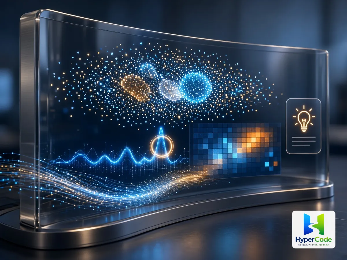 Pantalla de analítica con IA que revela patrones, anomalías e ideas a partir de datos en flujo